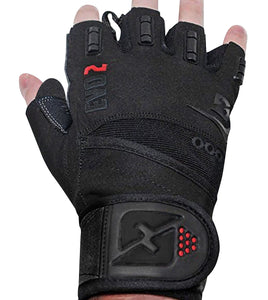Skott Evo 2 Weightlifting Gloves With Integrated Wrist Wrap Support-Double Stitching For Extra Durability-Get Ripped With The Best Body Building Fitness And Exercise Accessories,Gloves