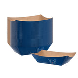 Restaurantware-Bio Tek 1 Pound Food Boats, 50 Disposable Paper Food Trays - Heavy-Duty, Greaseproof, Frenchie Paper Boats, For S