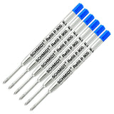6 Pack BlueP900Fine Tip Schmidt Parker Style Ballpoint Refill
