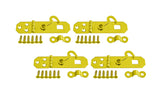 QCAA Decorative Mini Hasp with Hook Latch, 2-1/8 x 3/4, for Small Box, Brass Plated, Made in Taiwan, 4 Pack