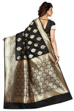 Sugathari Womens Banarasi Saree Pure Kanjivaram Silk Saree Soft New Ladies 2023 Design Wear Pattu Sarees Latest Cotton Party Sari Collections With Blouse Piece For Wedding Sadi (Pari 6 Black)