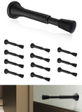 12 Pack Door Stoppers, Extended from 3-Inch to 4inch Spring Door Stop with Rubber Bumper Tips, Prevents Wall & Door Damage, Oil-