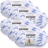 Bernat Little Denim Print, Baby Blanket Yarn, Multipack of 6, 6 Pack