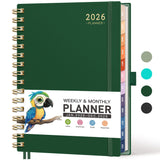 RETTACY 2026 Planner, Weekly and Monthly, Medium Size (5.7 x 8.3), Jan - Dec 2026, Agenda, Calendar, 12 Month Tabs, Flexible Pla
