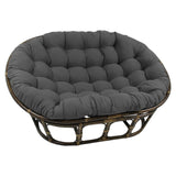 Papasans Unlimited Rattan Double Papasan Chair with Twill Cushion (Grey)