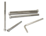 iexcell 5 Pcs 5/16-18 x 5 Partially Threaded Stainless Steel 304 Hex Socket Head Cap Screws Bolts Kit