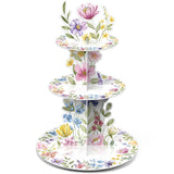 Widecook 3 Tier Wildflower Party Decoration Baby in Bloom Baby Shower Cupcake Stand Spring Wildflower Cupcake Tower Floral Theme