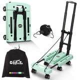 Folding Hand Truck Lightweight Hand Truck Dolly Foldable,Luggage cart with 6 Rotate Wheels, Utility Cart with Adjustable Handle,