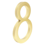HASWARE Floating House Number 6 inch Stylish Door Numbers Alphabet Plaque Street Home Address Numerals (Golden, 8)
