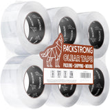 Packstrong Industrial Grade Clear Packing Tape 6 Rolls - Extra Strong - 110 Yards per Roll - 2 Wide x 3.1 mil Thick, Acrylic Adh