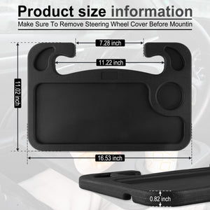 JUSTTOP Car Steering Wheel Desk for Laptop,Multipurpose Travel Car Accessories, Car Seat Stand Trays for Eating, Steering Wheel