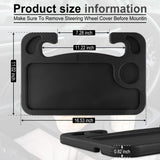 JUSTTOP Car Steering Wheel Desk for Laptop,Multipurpose Travel Car Accessories, Car Seat Stand Trays for Eating, Steering Wheel