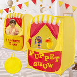 Alvantor Pop Up Puppet Show Theater & Lemonade Stand, Pretend Playhouse Kids Play Tent, Puppet Stage Tabletop Sets for Toddlers 