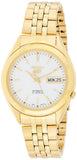 Seiko Mens SNKL26 Gold Plated Stainless Steel Analog with White Dial Watch