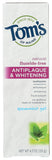 Toms of Maine, Fluoride Free Antiplaque & Whitening Toothpaste - Spearmint Gel, 4.7 Ounce