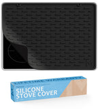 Meliusly?Silicone Stove Cover (20x28) Premium Silicone Stove Top Protector Silicone Electric Stove Top Covers Silicone Mat for Glass Stove Top Silicon Stove Cover Cooktop Range Mat (Solid Black)-New
