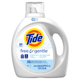 Tide Free & Gentle Laundry Detergent Liquid Soap, 80 Loads, 115 Fl Oz