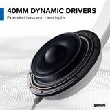 Gemini Sound DJX-200 White Professional DJ Headphones - Over-Ear Monitor with 40mm Drivers, Ultra-Comfort Ear Cups, Noise Isolat