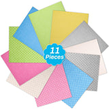 Lucomb 11 Pack Swedish Dish Cloths for Kitchen, Highly Absorbent Reusable Dishcloth Towels Cellulose Sponge Kitchen Rags for Dry