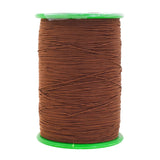 Mandala Crafts Brown Shirring Elastic - 0.6mm 546 Yards Fine Thin Stretch Thread for Sewing & Knitting Machines
