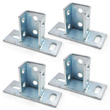 (4-Pack) 2 Slot U Post Base for 1-5/8 -5/8 Single Strut Channel Securing