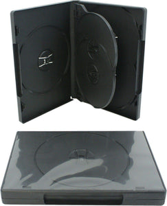 (1) Black Five Quantity DVD Empty Replacement Box with Wrap Around Sleeve #DV5R22BK (22mm) (5DVD)