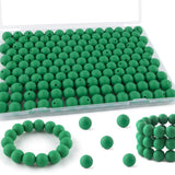 Kovict 200pcs Silicone Beads, 12mm Silicone Beads for Keychain Making, Pens Bracelet Necklace DIY Crafts(Christmas Green)