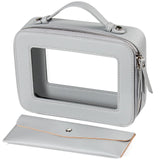 EcoVision Clear Makeup Bag, Travel Cosmetic Accessory Bag, Toiletry Organizer Bags for Women, Portable Waterproof Zipper Cosmeti