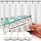 Powerful Anti-Billowing Magnetic Shower Curtain Weights for Splash-Free Bath Experience - 360 Silicone Wrapped - Will Never Rust