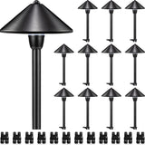 SUNVIE Low Voltage Landscape Lights 3W LED Pathway Lights Low Voltage 3000K Landscape Lighting 12-24V Waterproof Aluminum Wired 