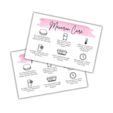 Lashicorn Macaron Care Instruction Storage Cards | 30 pk 4x6Bakery Customer Sourdough Bread Macaroon Packaging Piping Tip Ba