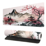 Watercolor Japanese Large Gaming Mouse Pad,Mouse Pad Gaming 31.5 x 11.8 in Mouse Mat Desk Pad,Large Desk Mat,Extended Keyboard M