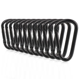 Booms Fishing CC2 Carabiner Clip, Small Carabiner Keychain, Multi-use Aluminium D Ring Caribeener Clips, 12pcs 2inch Black