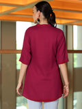 Libas Women'S Straight Tunics (58213_Maroon Maroon Xs