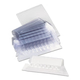 Universal 42215 Hanging File Folder Plastic Index Tabs, 1/5 Tab Cut, 2 1/4Inch Tab, Clear, 25/Pack
