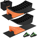 Kohree RV Leveling Blocks Kit, Upgraded 2 Packs Camper Leveler System with 2 Chocks, 2 Anti-Slip Mats, 2 T Lever, 1 Carry Bag, U