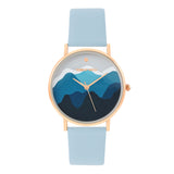Joker & Witch Women Analogue Blue 36Mm Printed Dial 18Mm Faux Leather Watch