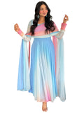 Gosriki Women'S Georgette Anarkali Solid Kurta With Pant & Dupatta (Sade Sky-Vks02-Gs_L_Sky Blue_Large),Sky Blue,,B0F54FN5WH