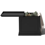 Veradek Brixton Tray Table - 2-in-1 Outdoor Side Table with Storage and Tray for Patio/Porch | Durable All-Weather Resistant | C