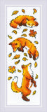 Riolis Cross Stitch, Foxes In The Leaves (14 Count)