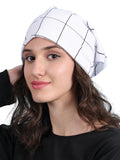 Mack Jonney Cotton Check Printed White Cap For WomenMack639947