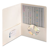 Smead 87861 TwoPocket Folder Textured Heavyweight Paper White 25/Box