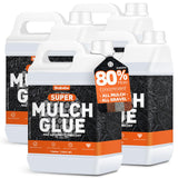 Shabebe Mulch Glue for Landscaping, 4Gallon Rock Glue, Fast-Dry Non-Toxic Weather-Resistant Strong Gravel Binder, Pine Straw Out