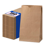 Fit Meal Prep 150 Pack 12 lb Brown Paper Lunch Bags, 13 x 7 x 4.5 Durable Paper Bags Bulk for Packing, Delivery, Take Out, Groce