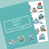 Isee 360 Sanrio Scrapbook Stickers For Journal | Journal Stickers For Diy Scrapbooking Page Decoration (Hangyodon)