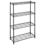 Whitmor 4 Tier Shelving Unit, Metal Storage Shelves, Adjustable Heavy Duty Shelf with Wheels , 400 lbs Capacity per Shelf, 1600 