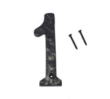 5.5Hotel House Door Numbers Cast Iron Black (Black(One), Large)