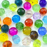 Jmassyang 600PCS 4mm Crystal Glass Faceted Briolette Beads with Hole Loose Spacer Beads for DIY Jewelry Making Bracelets Necklac