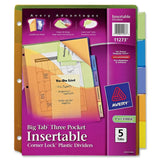 Avery Plastic Tab Insert Divider 9.50 x 11 5 / Set Assorted Tab
