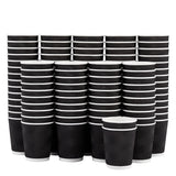 Lamosi 8 oz Disposable Coffee Cups - 120 Pack, Insulated Corrugated Paper Cups, Kraft Ripple Wall Cups for Hot Beverage or Cold 